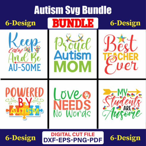 Autism Day T-shirt Design Bundle Vol-07 cover image.