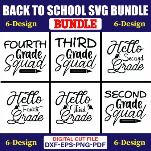 Back To School SVG T-shirt Design Bundle Vol-28 cover image.