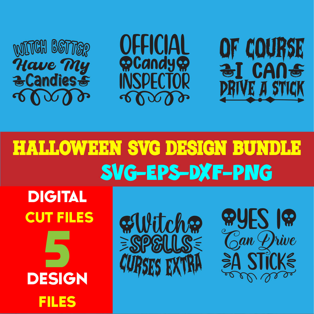 Halloween T-shirt Design Bundle Volume-05 cover image.