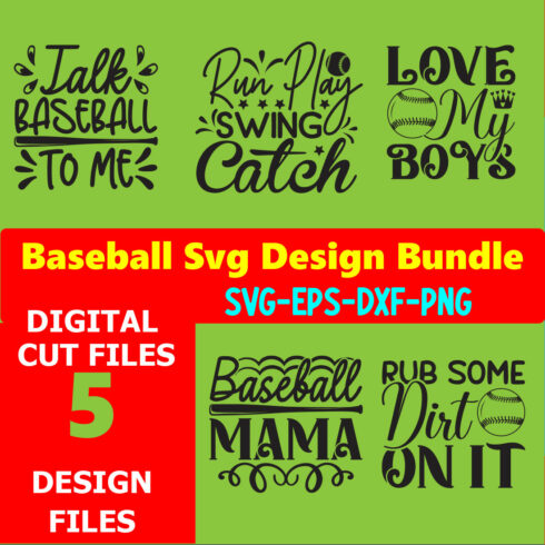 Baseball SVG T-shirt Design Bundle Volume-09 cover image.