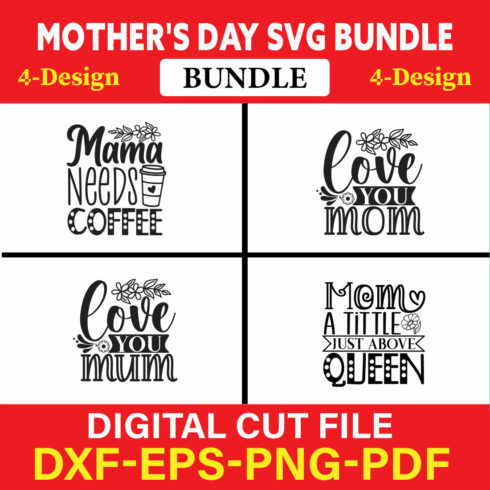 Mother's Day SVG T-shirt Design Bundle Vol-36 cover image.