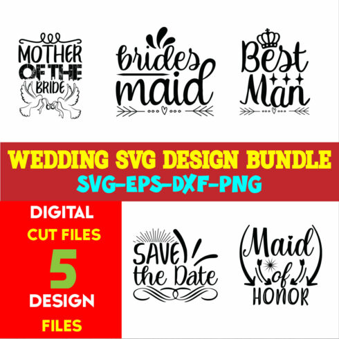 Wedding T-shirt Design Bundle Volume-01 cover image.