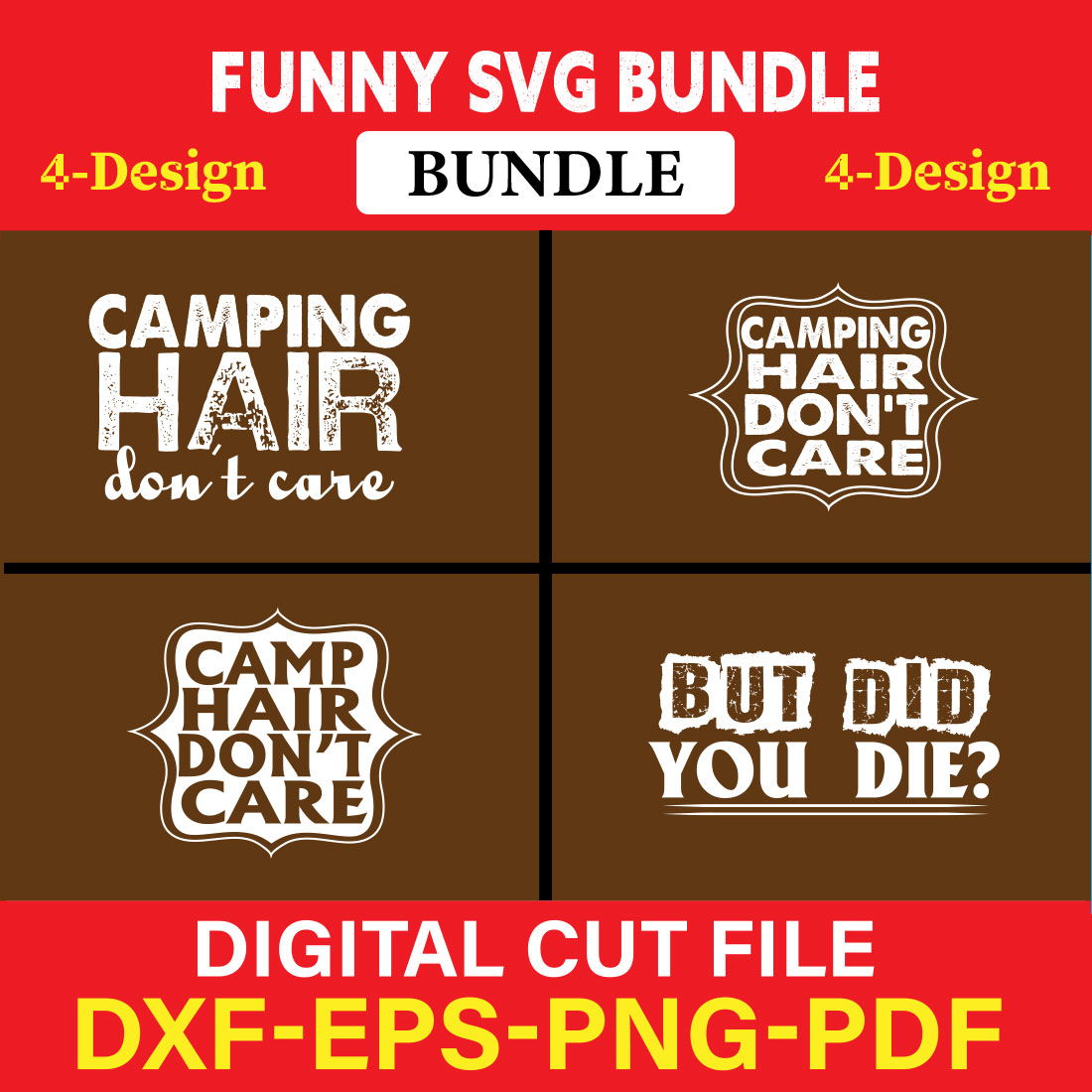 Funny SVG T-shirt Design Bundle Vol-34 cover image.