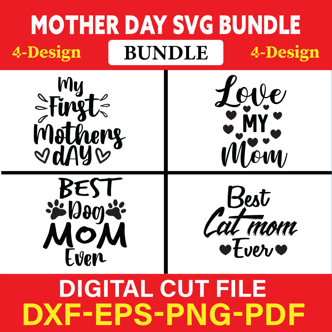 Mothers Day T-shirt Design Bundle Vol-32 cover image.