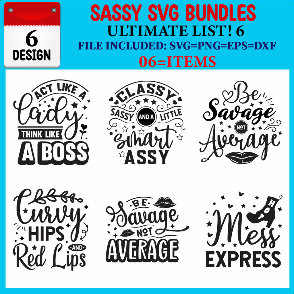 Sassy Svg 06 T Shirt Design Bundle Masterbundles