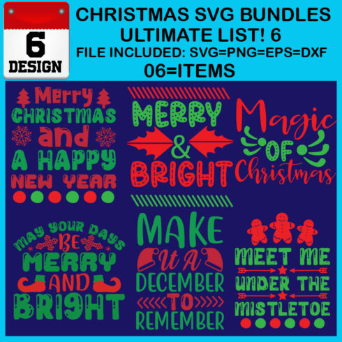 Ultimate List! 6 Christmas SVG Free Bundles cover image.