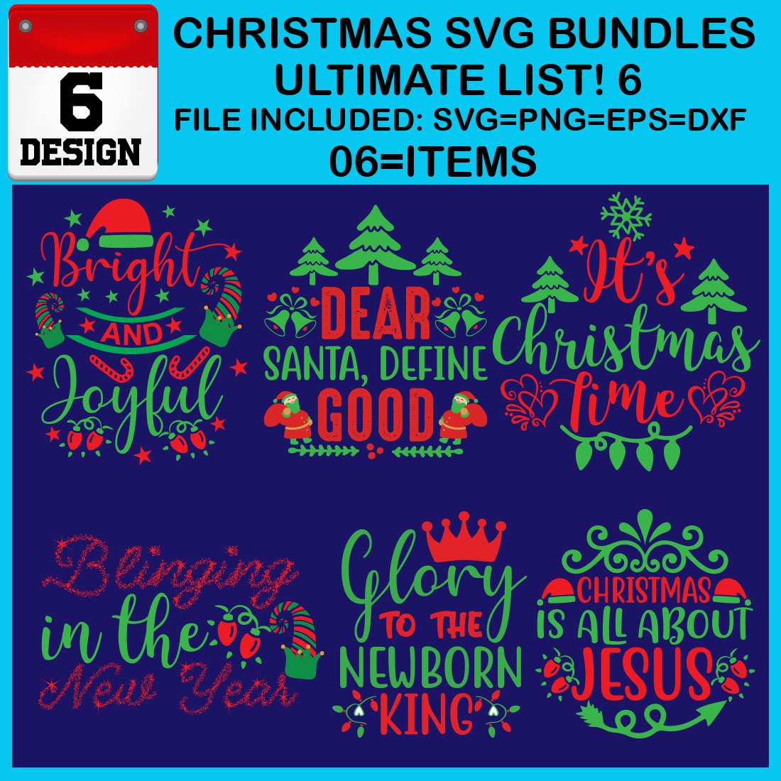 Ultimate List! 6 Christmas SVG Free Bundles cover image.