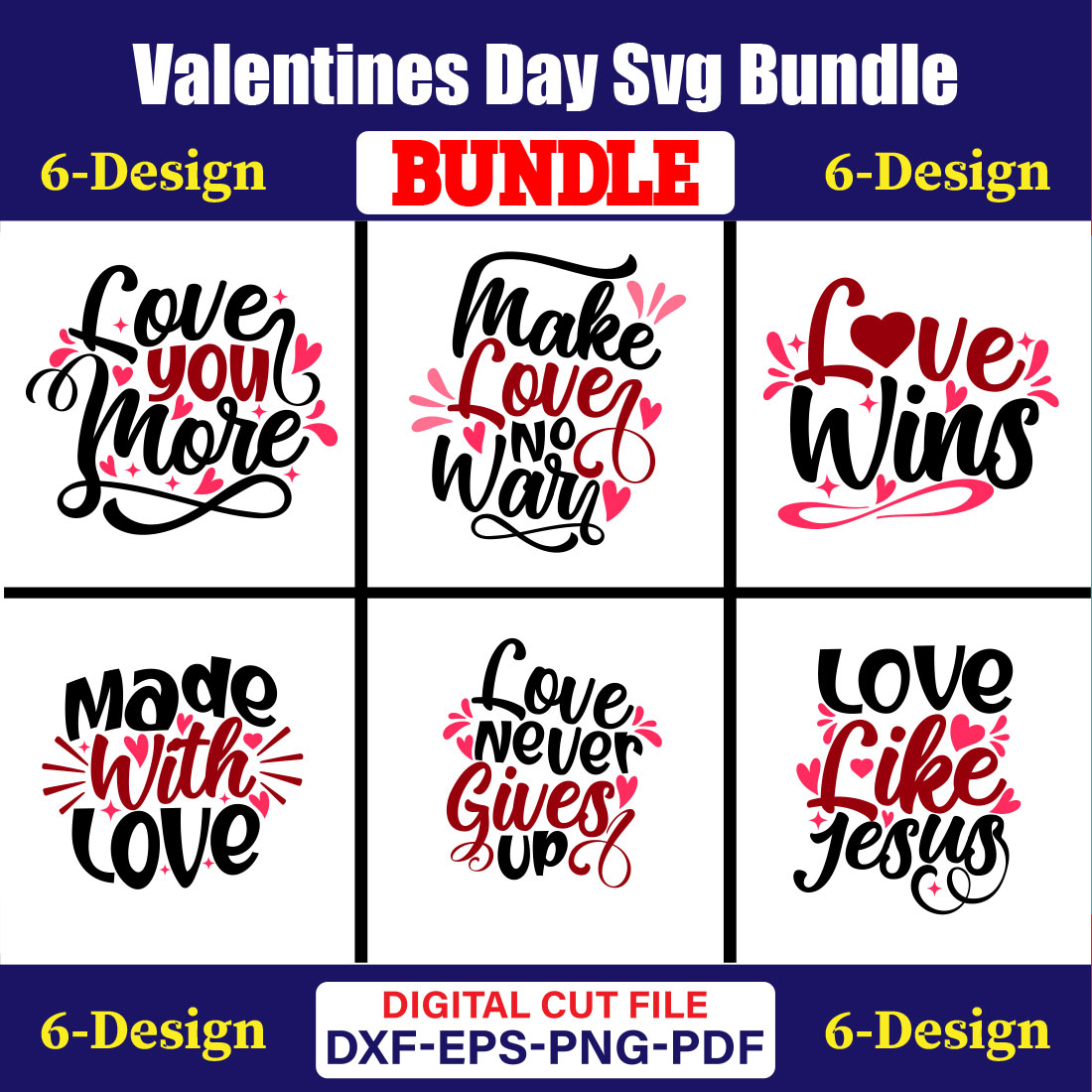 Valentines Day T-shirt Design Bundle Vol-49 cover image.