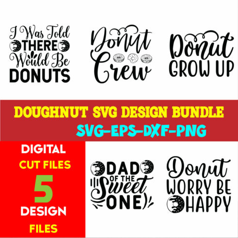 Doughnut T-shirt Design Bundle Volume-02 cover image.