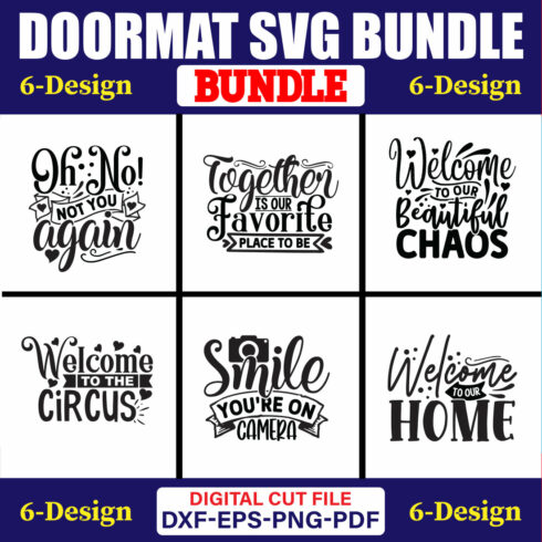 Doormat SVG T-shirt Design Bundle Vol-02 cover image.