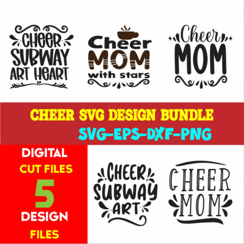 Cheer T-shirt Design Bundle Volume-02 cover image.