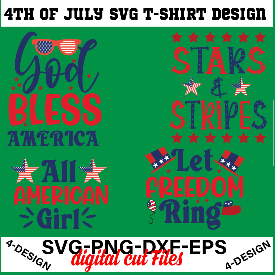 4th of July SVG Bundle, July 4th SVG, Fourth of July svg, America svg Volume-01 cover image.