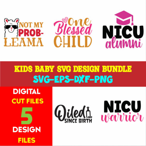 Kids Baby T-shirt Design Bundle Volume-02 cover image.