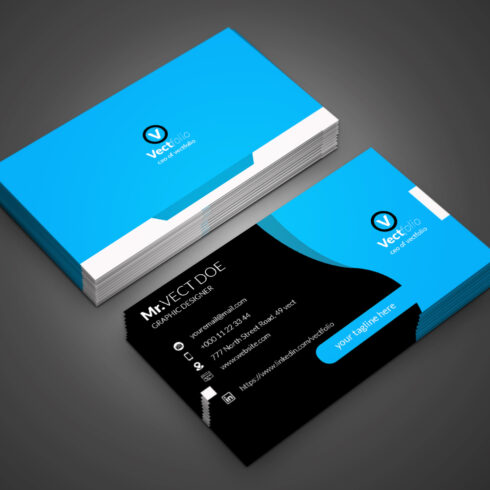 Modern minimal cororate business card template cover image.