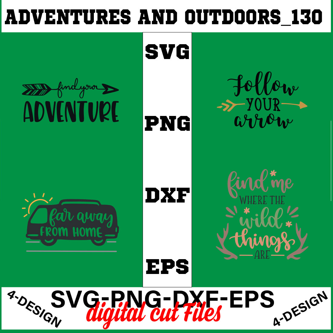 Adventures And Outdoors T-shirt Design Bundle Volume-10 cover image.