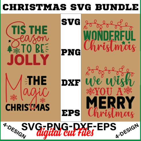 Christmas SVG Bundle Funny Christmas SVG Cut File Cricut Clip art Commercial Use Holiday SVG Christmas Sayings Quotes Winter Volume-10 cover image.