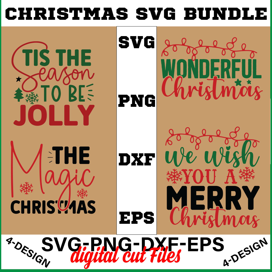 Christmas SVG Bundle Funny Christmas SVG Cut File Cricut Clip art Commercial Use Holiday SVG Christmas Sayings Quotes Winter Volume-10 cover image.