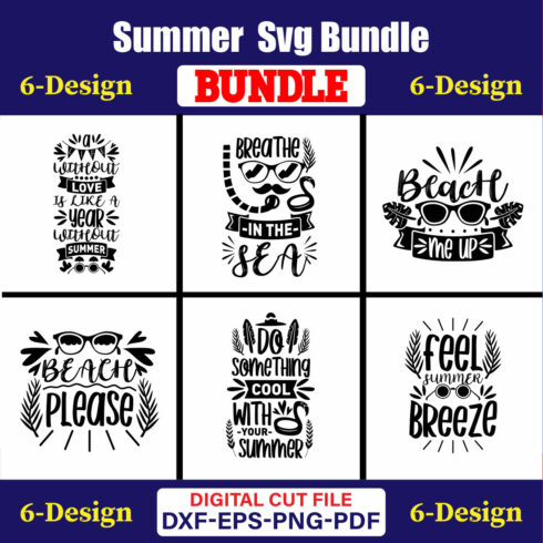 Summer T-shirt Design Bundle Vol-12 cover image.