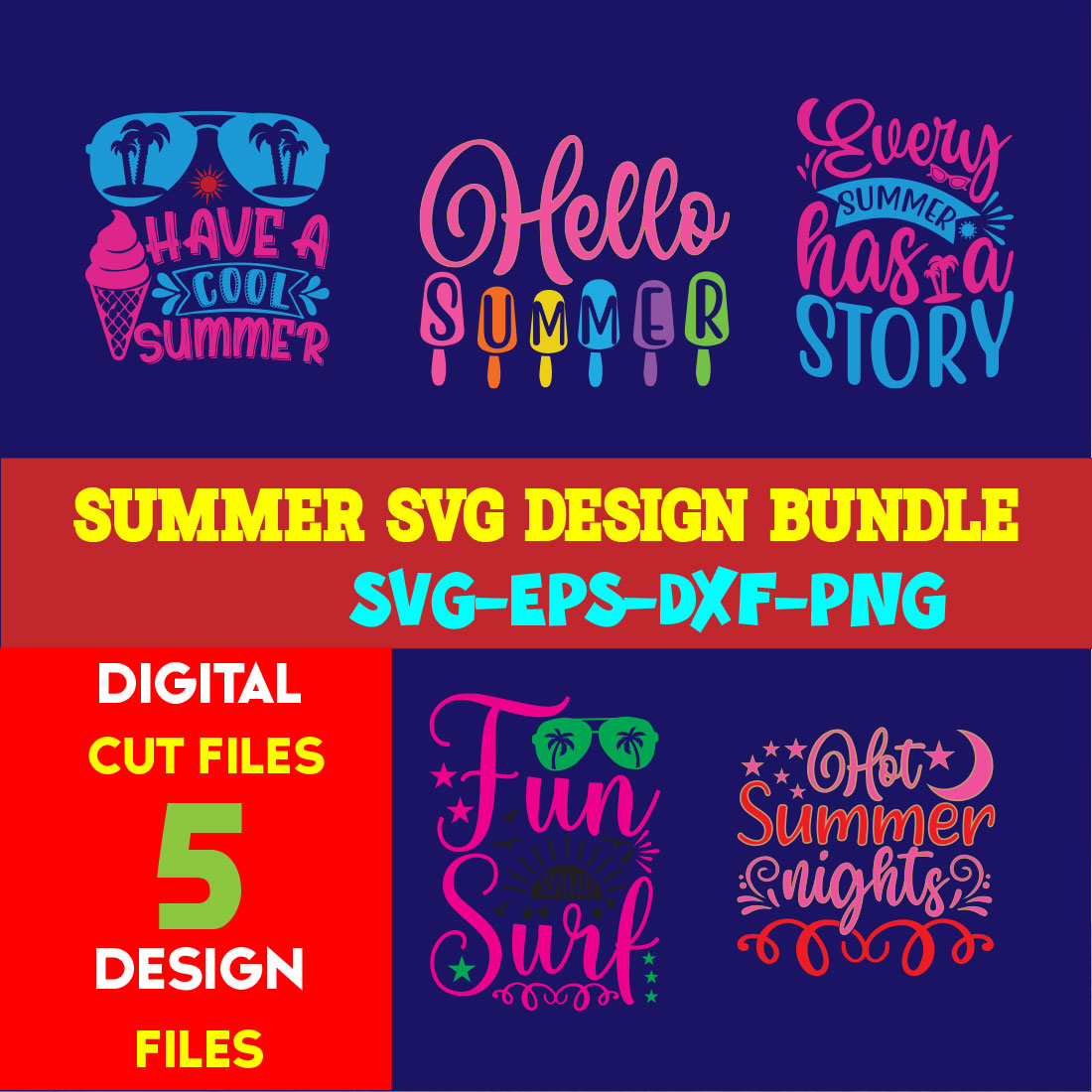 Summer T-shirt Design Bundle Volume-02 cover image.