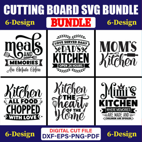 Cutting Board SVG T-shirt Design Bundle Vol-11 cover image.