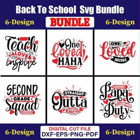 Back To School T-shirt Design Bundle Vol-38 cover image.