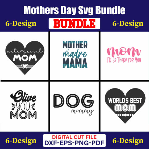 Mothers Day SVG Bundle, Mom life svg, Mama svg, Funny Mom Svg, Blessed mama svg, Mom of boys girls svg-Vol-112 cover image.