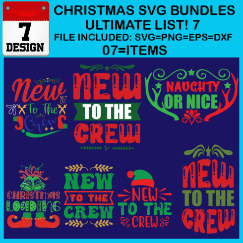 Free Ultimate List! 7 Christmas SVG Bundles cover image.