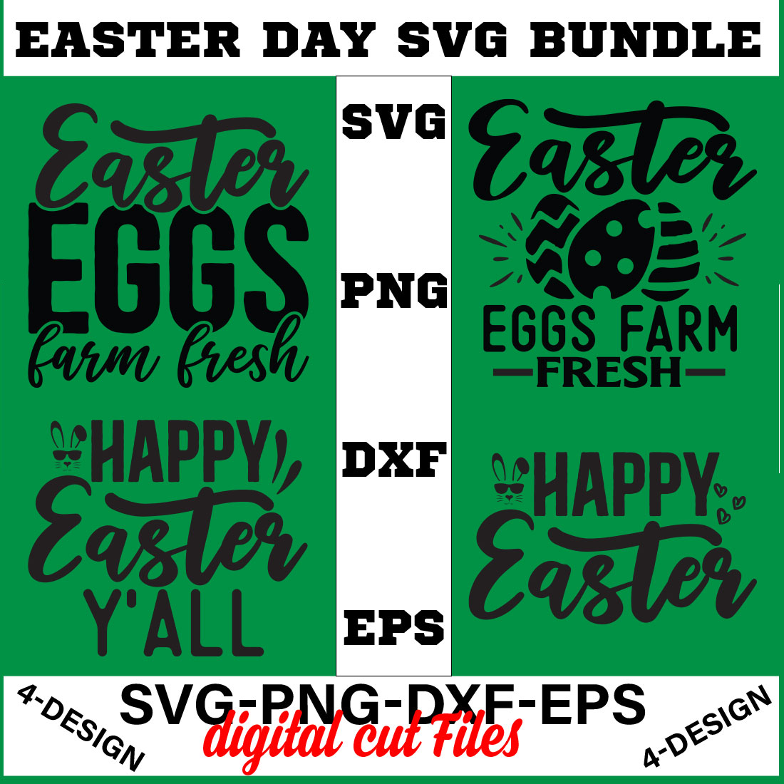 Happy Easter SVG Bundle, Easter SVG, Easter quotes, Easter Bunny svg, Easter Egg svg, Volume-07 cover image.