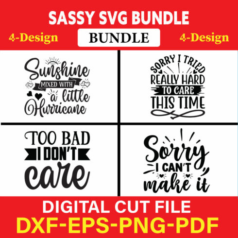 Sassy T-shirt Design Bundle Vol-4 cover image.