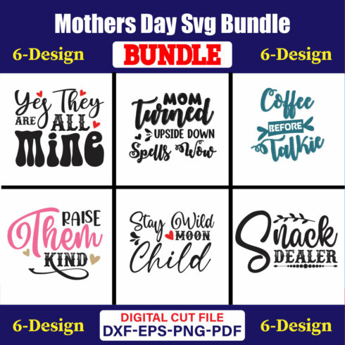 Mothers Day SVG Bundle, Mom life svg, Mama svg, Funny Mom Svg, Blessed mama svg, Mom of boys girls svg-Vol-120 cover image.