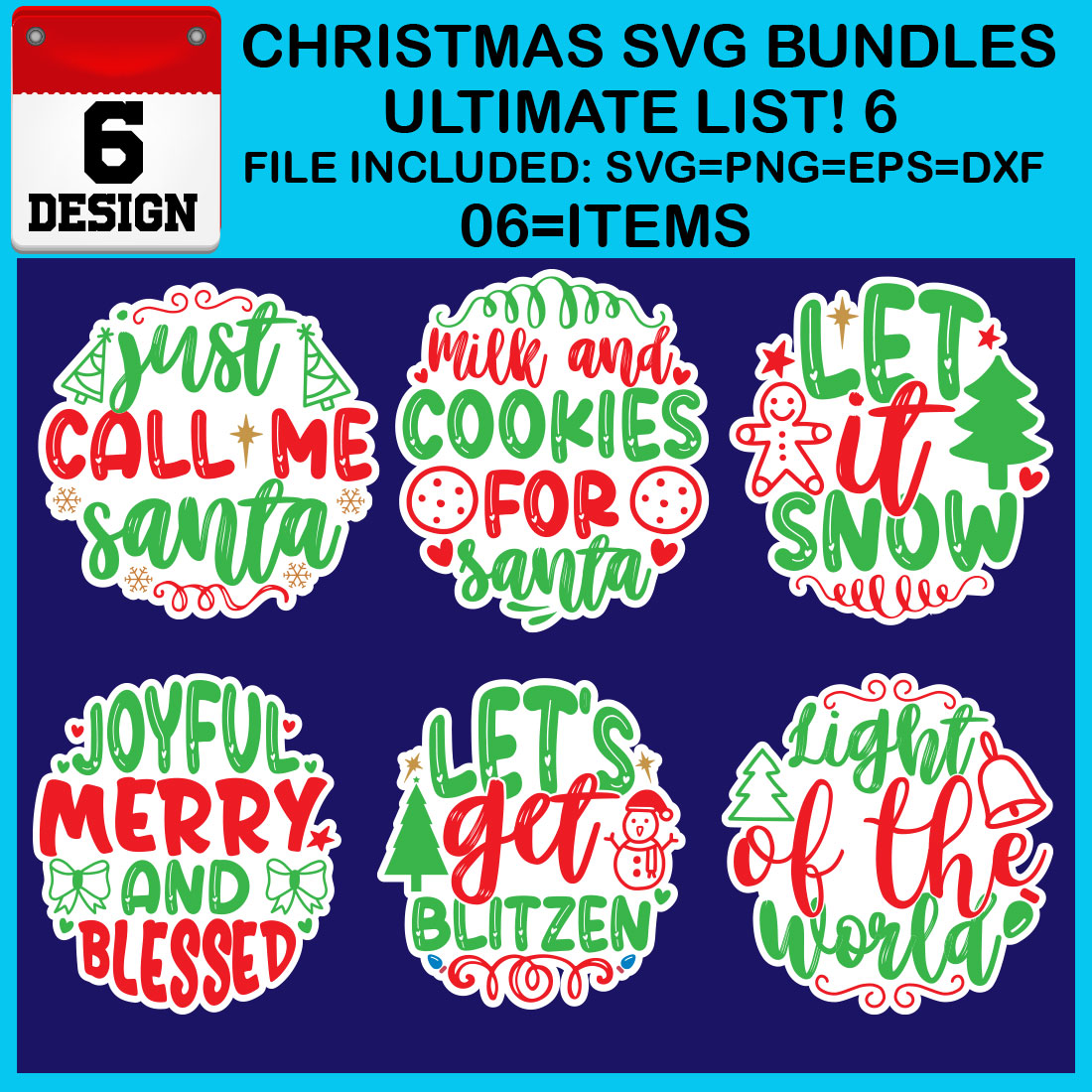 Ultimate List! 6 Christmas SVG Free Bundles cover image.