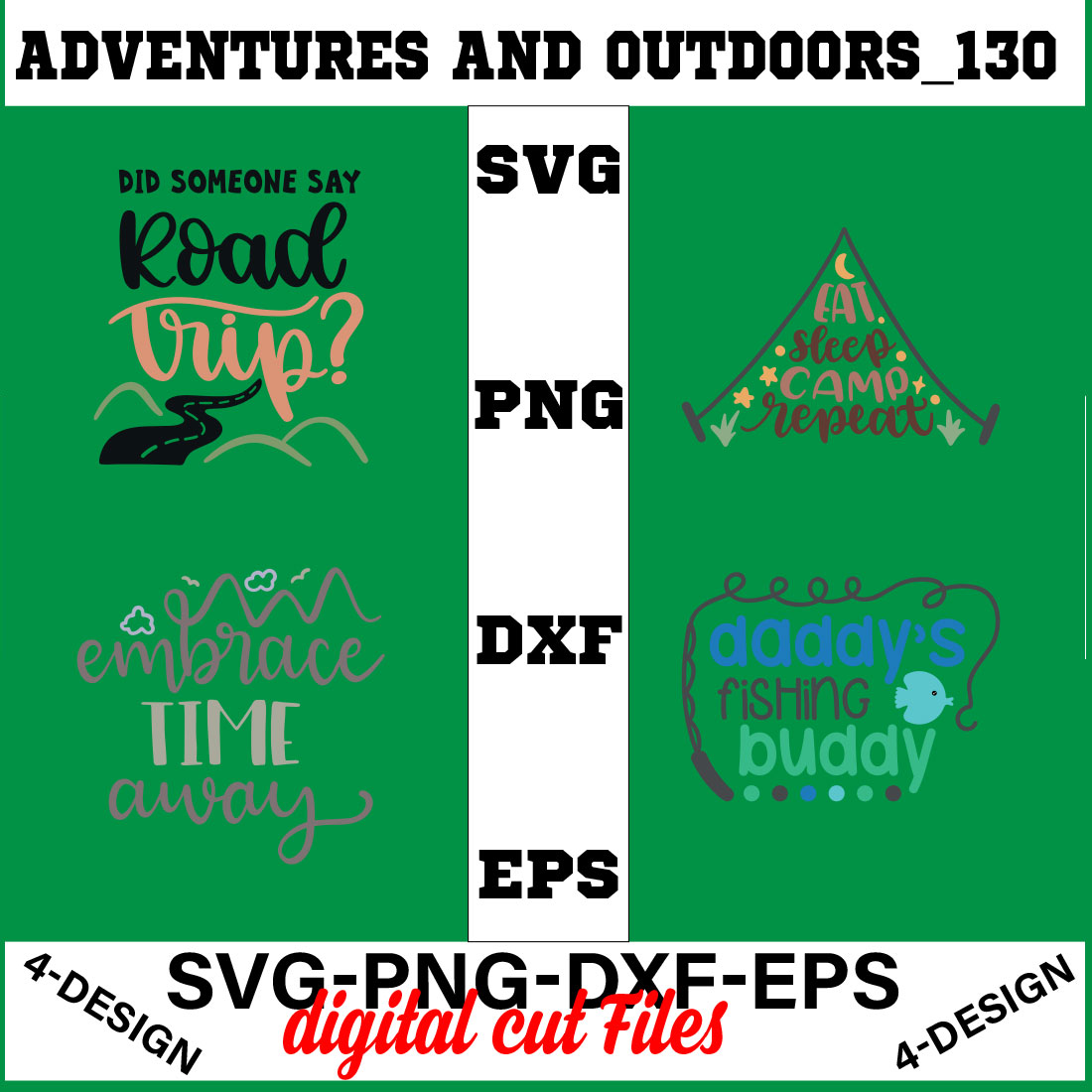 Adventures And Outdoors T-shirt Design Bundle Volume-08 cover image.