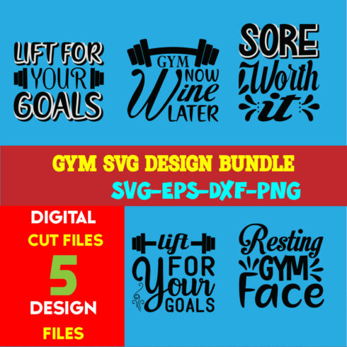 Gym T-shirt Design Bundle Volume-02 cover image.