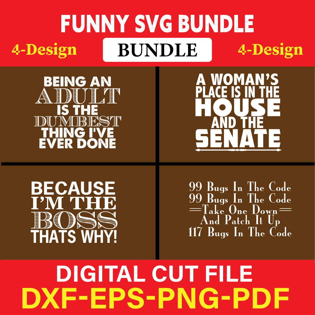 Funny SVG T-shirt Design Bundle Vol-31 cover image.