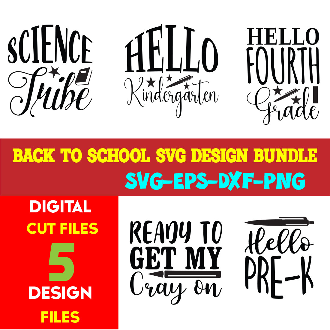 Back To School T-shirt Design Bundle Volume-01 cover image.