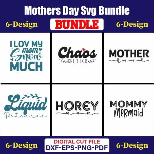 Mothers Day SVG Bundle, Mom life svg, Mama svg, Funny Mom Svg, Blessed mama svg, Mom of boys girls svg-Vol-155 cover image.