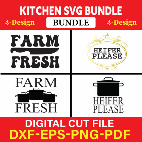 Kitchen T-shirt Design Bundle Vol-18 cover image.