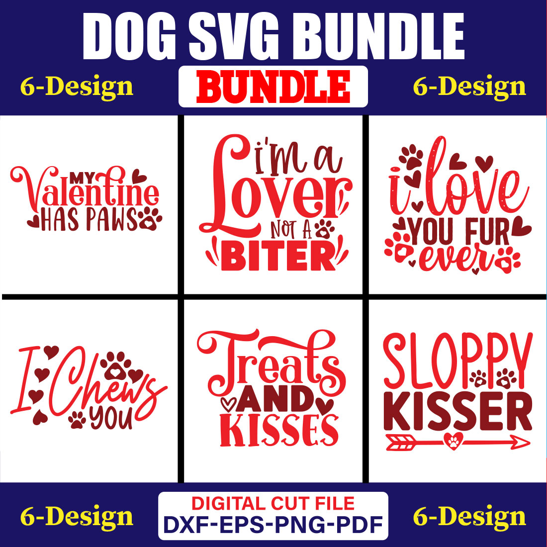 Dog SVG T-shirt Design Bundle Vol-19 cover image.