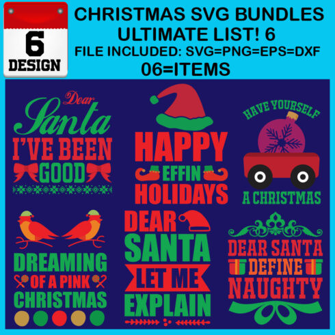 Ultimate List! 6 Christmas SVG Free Bundles cover image.