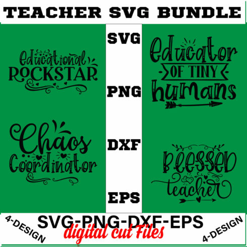 Teacher SVG T-shirt Design Bundle Volume-02 cover image.