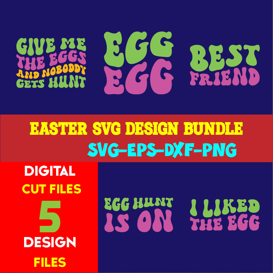 Easter T-shirt Design Bundle Volume-01 cover image.