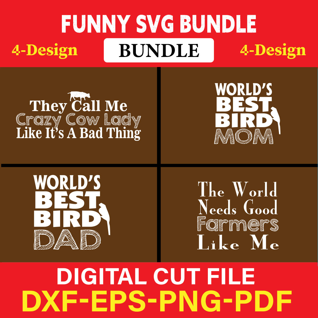 Funny SVG T-shirt Design Bundle Vol-29 cover image.