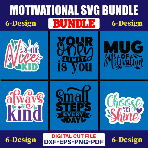 Motivational SVG T-shirt Design Bundle Vol-09 cover image.