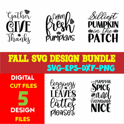 Fall T-shirt Design Bundle Volume-03 cover image.