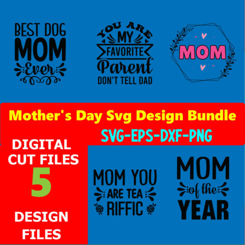 Mom SVG T-shirt Design Bundle Volume-15 cover image.