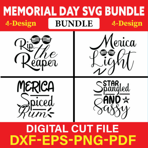 Memorial Day T-shirt Design Bundle Vol-1 cover image.