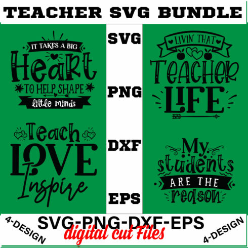 Teacher SVG T-shirt Design Bundle Volume-01 cover image.