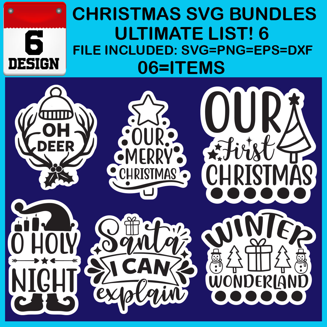 Ultimate List! 6 Christmas SVG Free Bundles cover image.