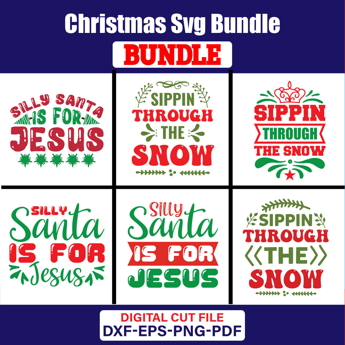 Christmas T-shirt Design Bundle Vol-74 cover image.