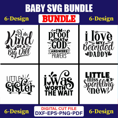 Baby SVG T-shirt Design Bundle Vol-25 cover image.